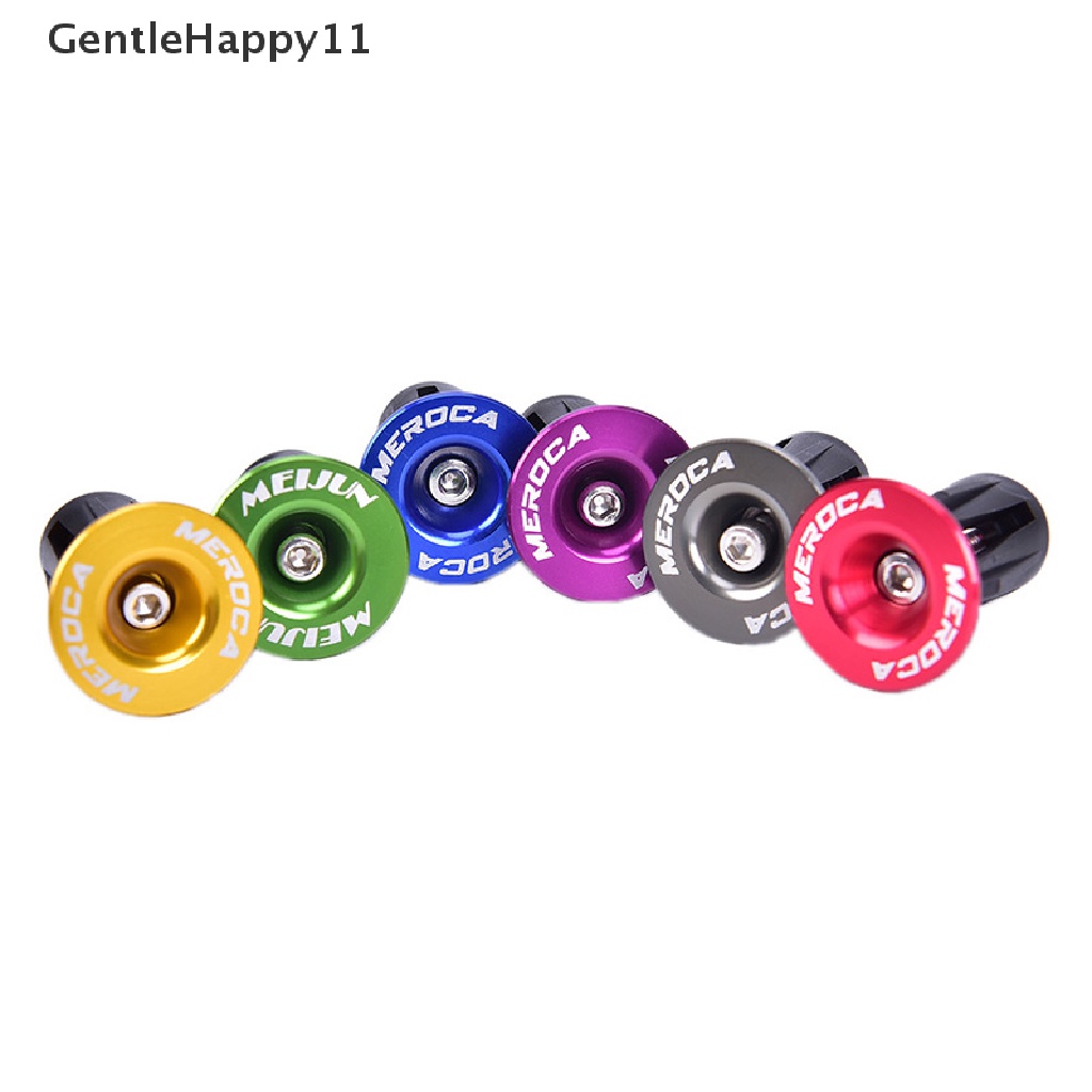 Gentlehappy 2Pcs Bike Bar End Plug Aluminium Sepeda Jalan Grip Anti-slip Firm Stang Caps  Id