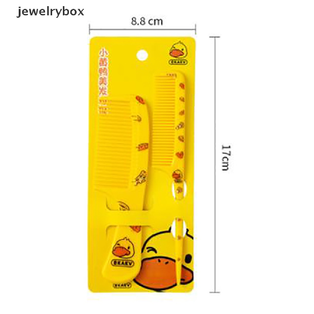 [jewelrybox] 2pcs/set Sisir Penata Rambut Anak Lucu Sisir Ekor Runcing Anti-Statis Untuk Butik Anak Perempuan