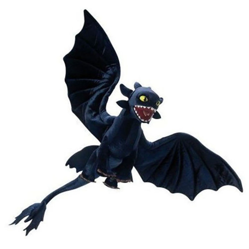 35cm/28cm/25cm Cara Melatih Naga Anda Putih Hitam Toothless Plush Toy Stuffed Doll Cahaya Fury Malam Berbulu Anak-Anak Hadiah