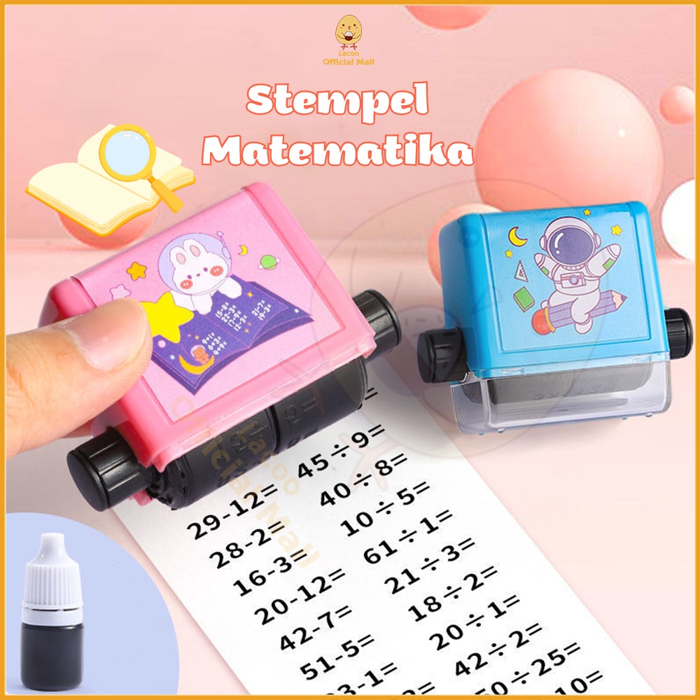 Poney Stempel matematika roll untuk belajar math Stempel matematika roll lucu Stempel perkalian