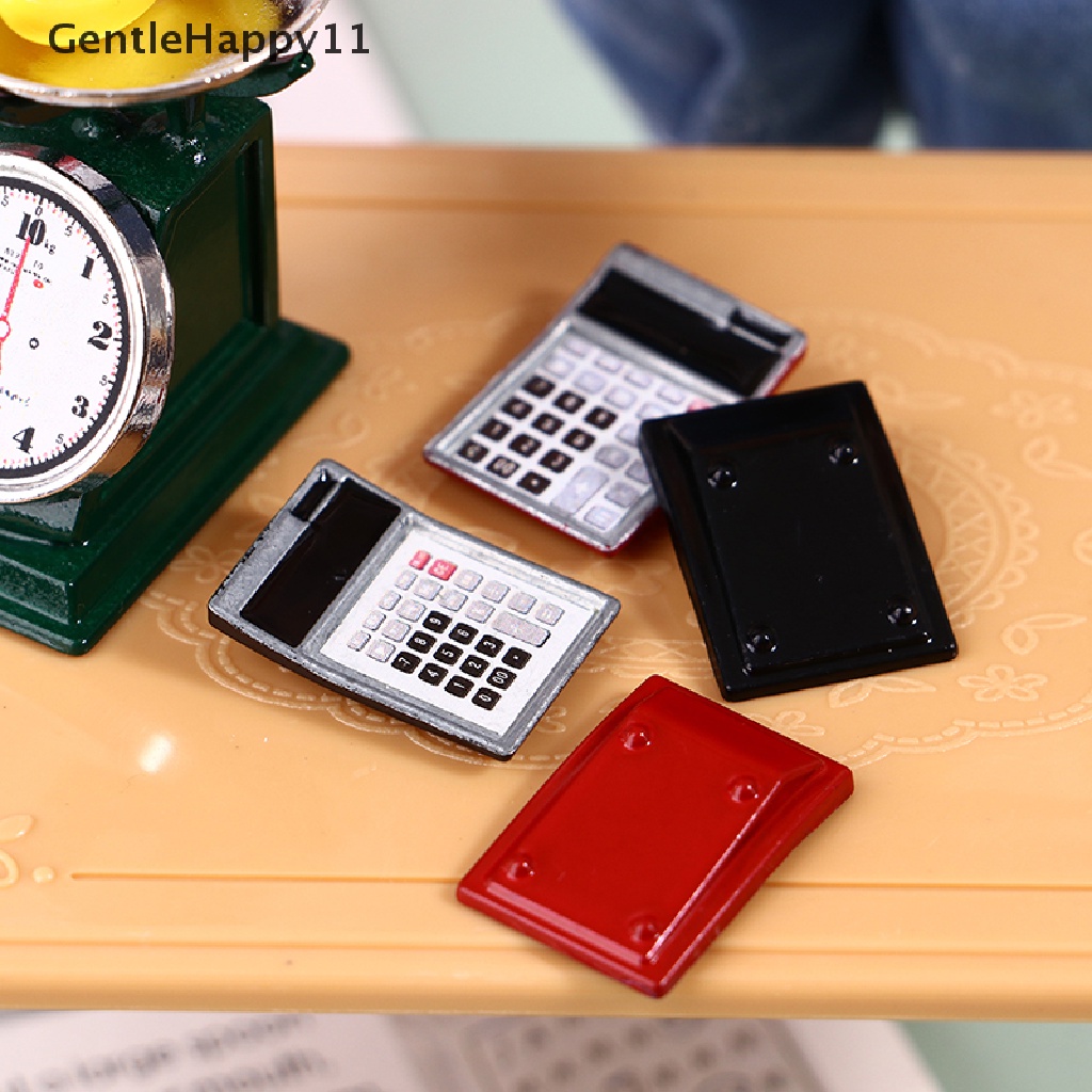 Gentlehappy1:12 Rumah Boneka Miniatur Kalkulator Elektronik Model Perlengkapan Sekolah Decor Mainan id