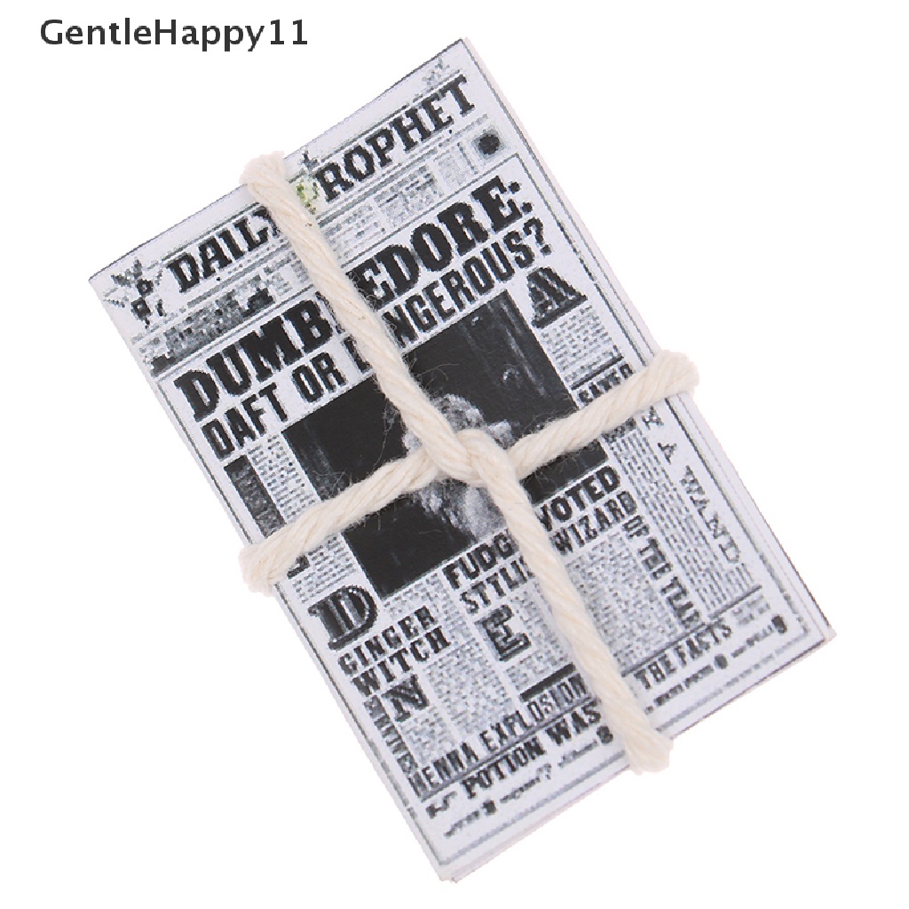 Gentlehappy 1Set 1: 12rumah Boneka Miniatur Koran Kacamata Model Majalah Buku DIY Mainan id