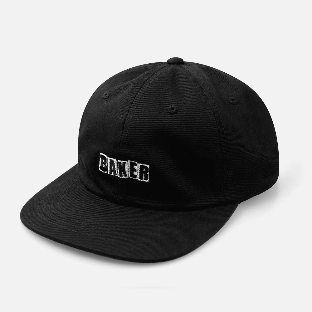 Baker Skateboards Brand Logo Black White Snapback Hat