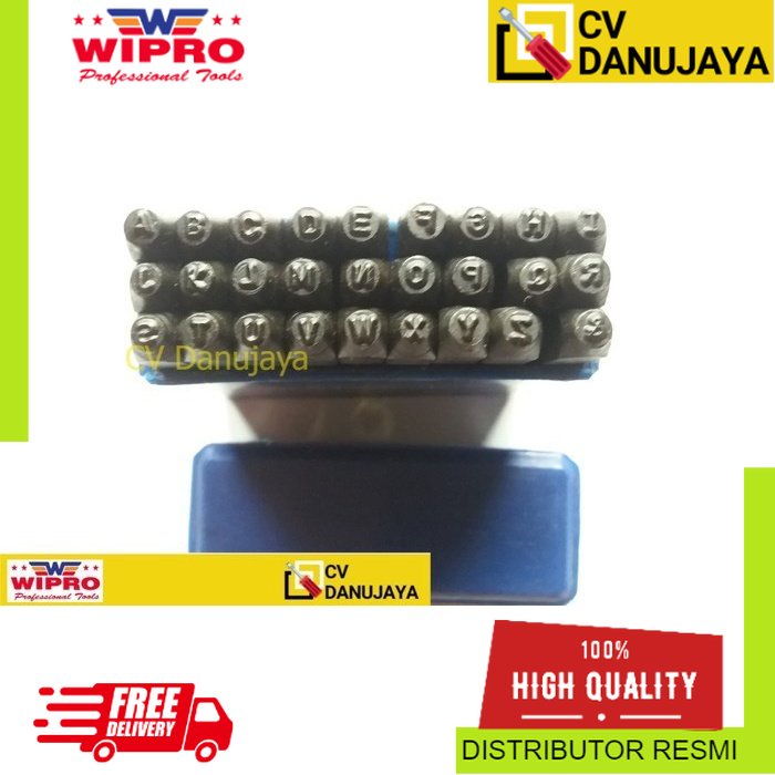 

Alat Ketok Huruf ukuran 2 mm Steel Stamp Set WiproSet Size 2.0 mm - Wipro