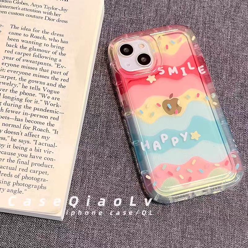 IPHONE Cocok Untuk Iphone14 14pro 14plus 13 13mini 13pro 13prm iPhone12 7Plus 8Plus Xr XS 13 12mini Pro Max Empat Sudut Casing Ponsel Transparan Tahan Guncangan