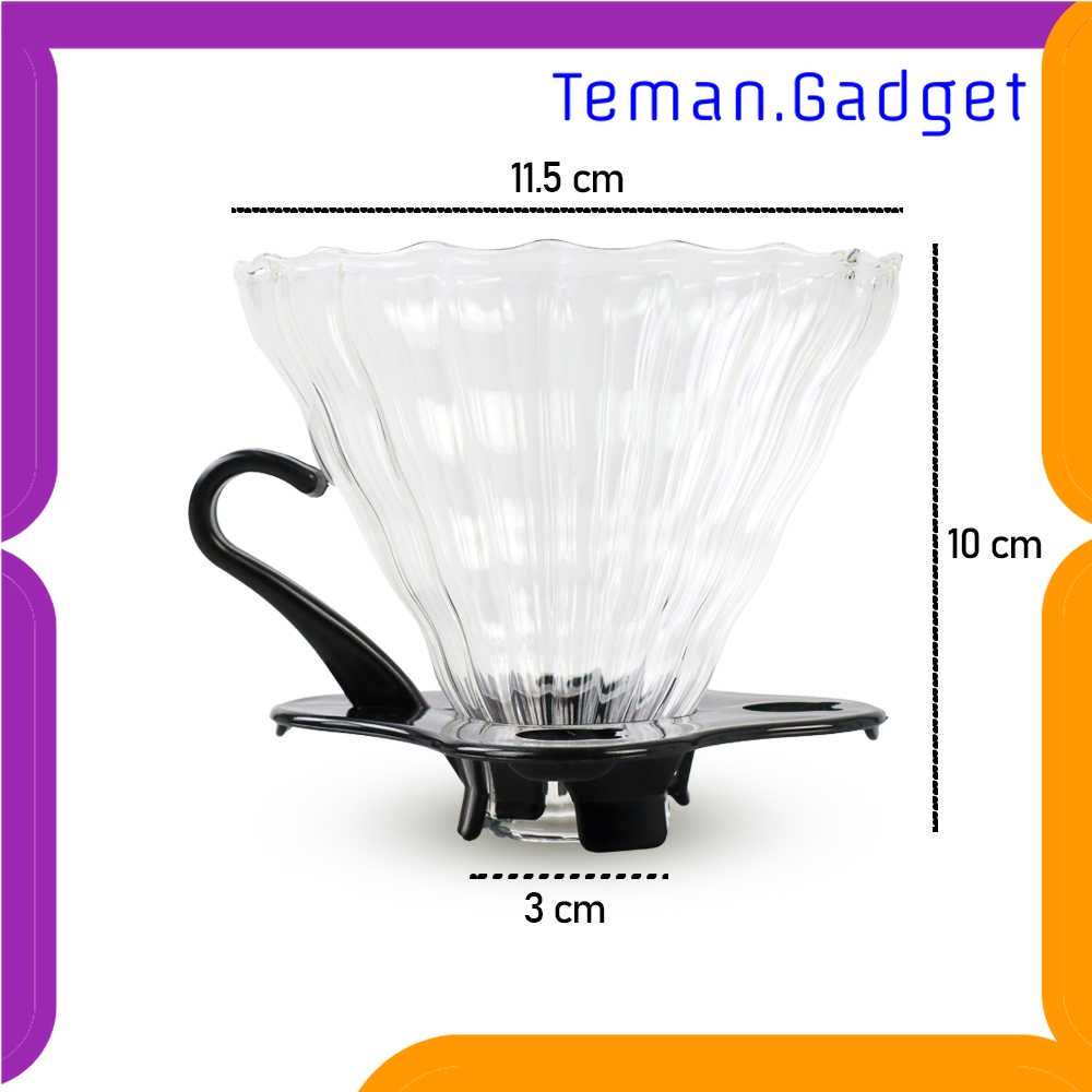 TG - DPR DUOLVQI Wadah Filter Kopi Kaca V60 Reusable Glass Coffee Dripper - SD-8106