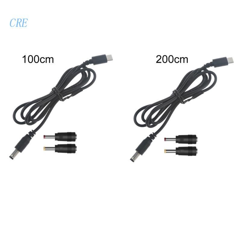 Cre USB C Type C to 5.5x2.1mm 3.5x1.35mm 4.0x1.7mm 9V PD Trigger Kabel Listrik