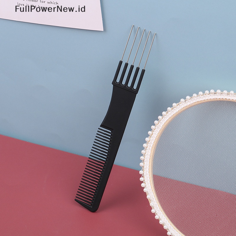 Power 1x Sisir Rambut Gigi Dua Sisi Barber Salon Sisir Ekor Baja Hairdressing ID