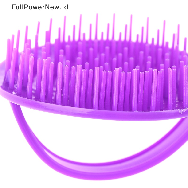 Power Bulat Lembut Shower Shampoo Massage Brush Sisir Cuci Rambut Kepala Head Massager ID