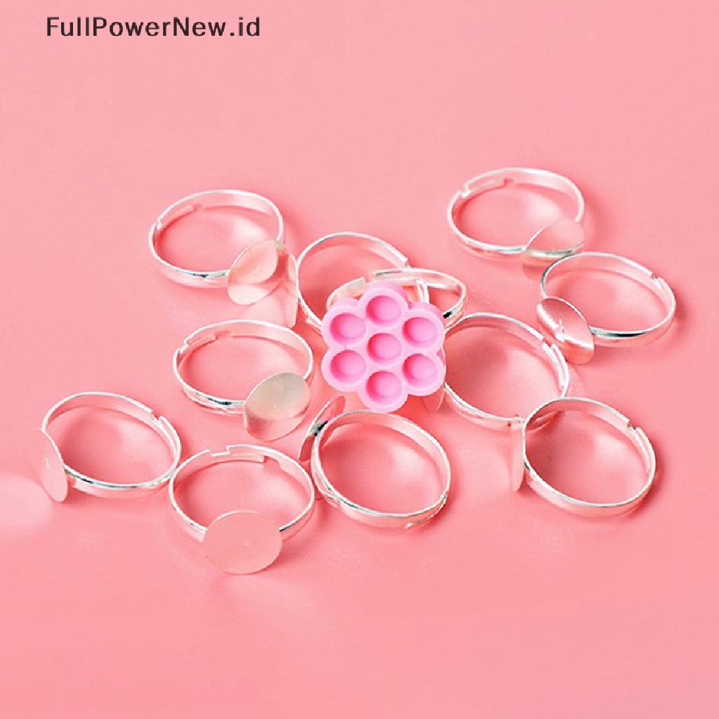 Power 10Pcs Holder Palet Cincin Lem Bahan Stainless Steel Untuk Eyelash Extension ID
