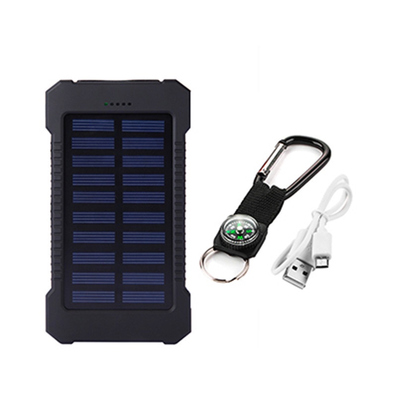 Powerbank Solar 50000 mAH Tenaga Surya Dual USB Portabel Berkapasitas Besar Flashlight Daya Ponsel