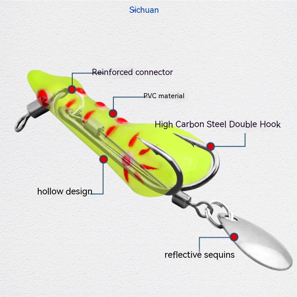 Umpan Katak Casting 4.7cm/5.2g Soft Frog Lure Umpan Pancing Katak Thunder Kecil Lembut