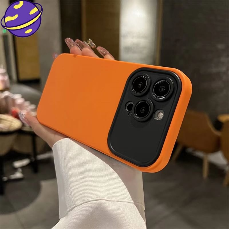 IPHONE Casing Silikon Two-in-one Jendela Besar Untuk Iphone14 13 12 11 Pro X XS Max XR 14Plus Casing Pelindung Soft Cover Anti Jatuh