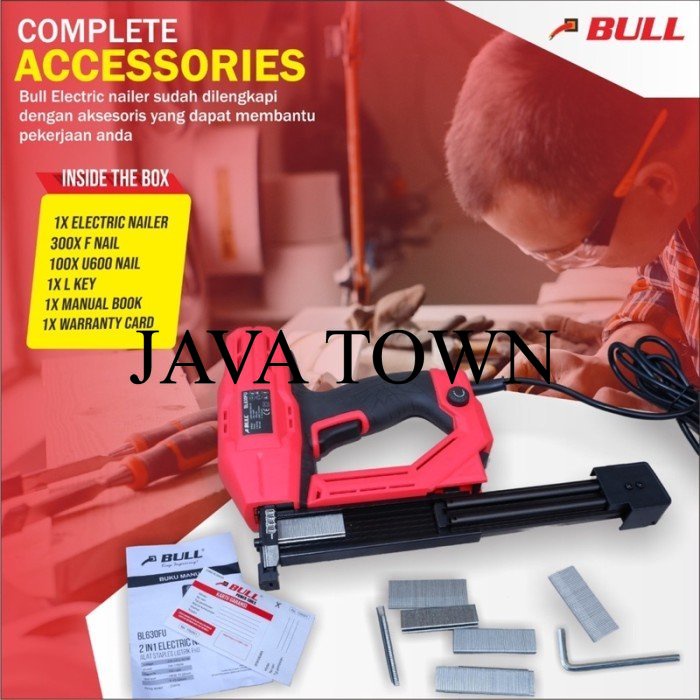 

Sale Mesin Paku Tembak Listrik Staples - BULL BL630FU Nailer Stapler BL 630 VTY272