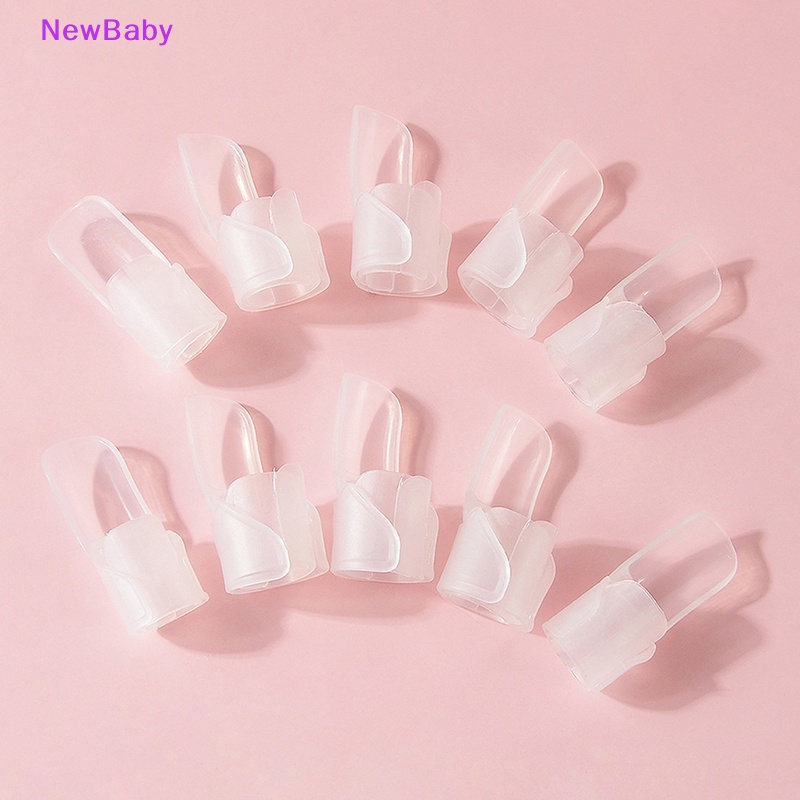 Newbaby 10pc Klip Pelindung Kutek Caps Art Tool Manicure Penutup Jari Plastik ID