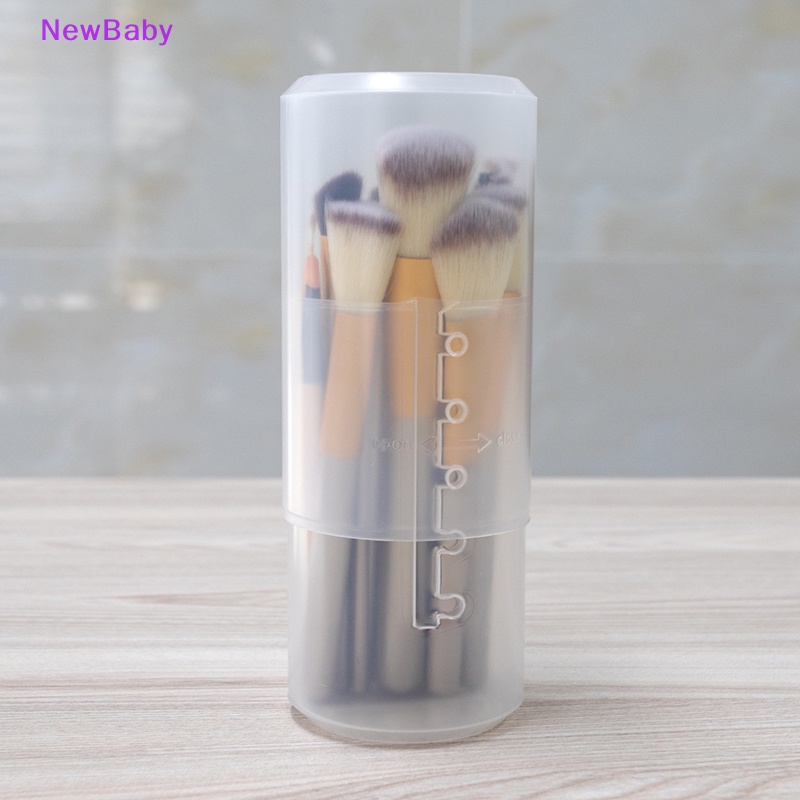 Newbaby Tempat Kuas Makeup Plastik Travel Kosmetik Kosong Case Adjustable Kotak Penyimpanan ID