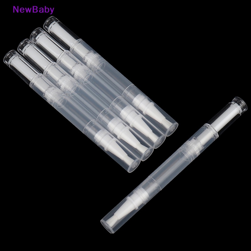 Newbaby 5Pcs 3ML Minyak Nutrisi Kuku Kosong Pen Botttle Dengan Brush Aplikator Nail Tools ID