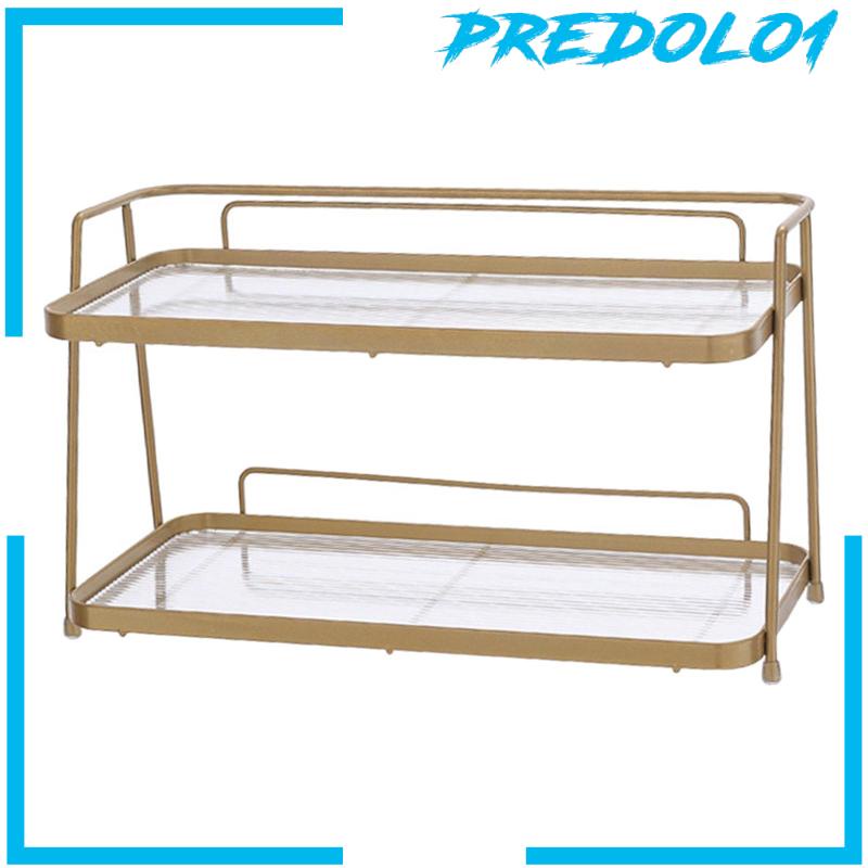 [Predolo1] Rak Penyimpanan 2tingkat Standing Storage Rak Tempat Dresser Botol Bumbu Makeup