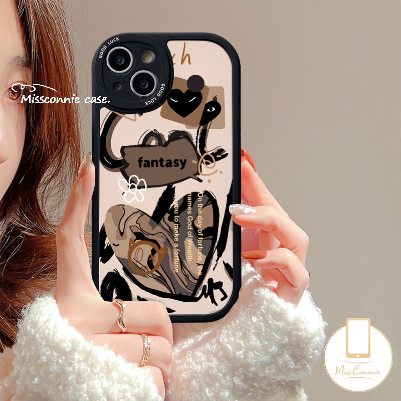 Graffiti Cinta Hati Trendi Merek Comme des Garcons Case Untuk Infinix Smart5 6panas10 9 10T 10s 11s 11 Bermain Panas10 Lite Note8 Shockproof Silikon Lembut Tpu Penutup Belakang