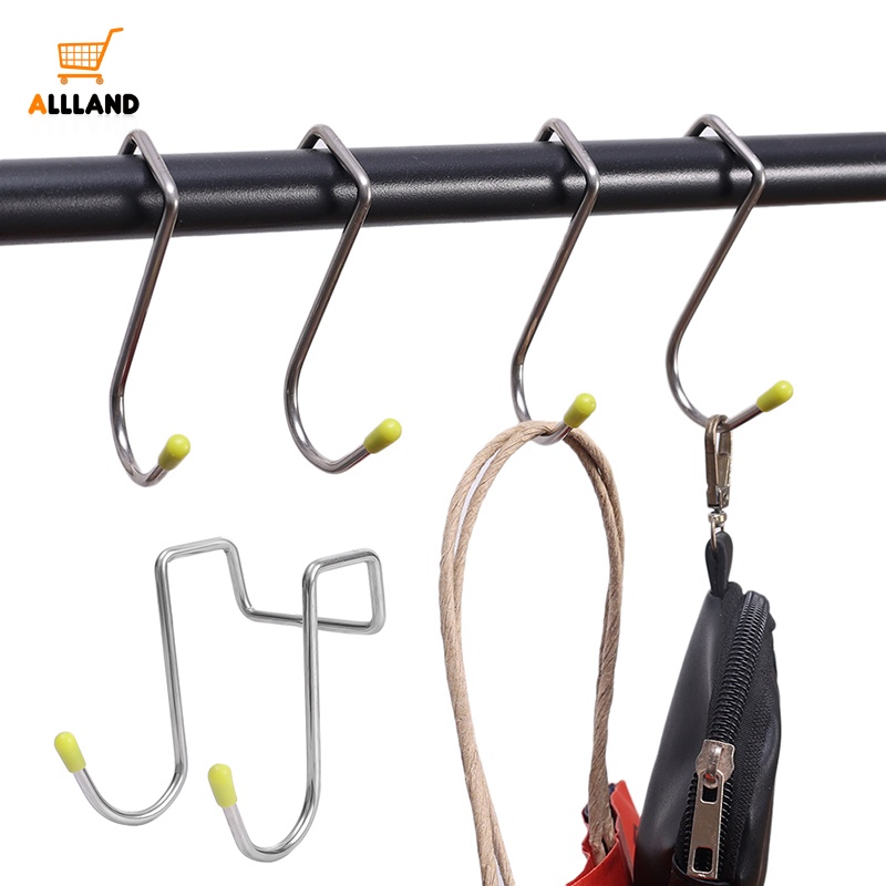 Portable Door Mounted Detachable Stainless Steel Double Hooks/Lemari Rak Gantung Hemat Ruang/Hook Penyimpanan Tas Handuk Serbaguna