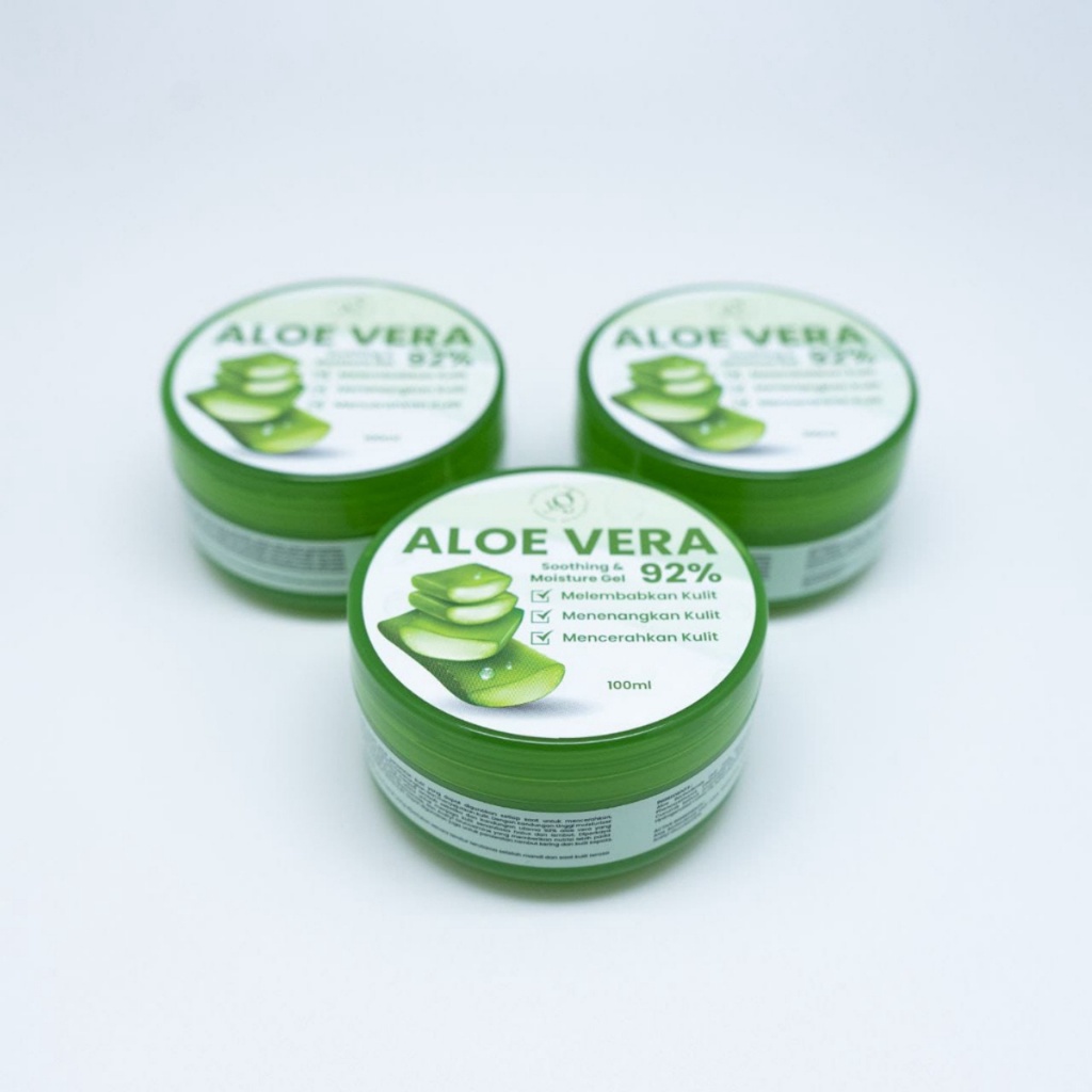 YOUNG &amp; GLOW Aloe Vera Soothing &amp; Moisture Gel 92Persen 100ml - Apple_Kosmetik