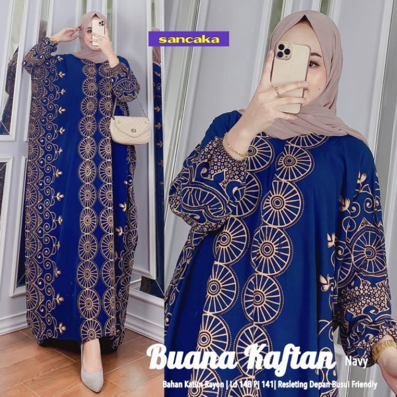 GROSIR | DASTER KAFTAN SARI | JUMBO LD.150 BUSUI BAHAN RAYON TEBAL ADEM BAYAR DIRUMAH