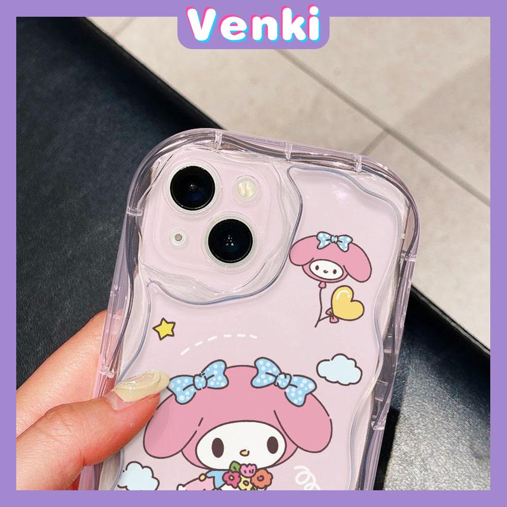 VENKI - For iPhone 11 iPhone Case 3D Curved Edge Wave Clear Case TPU Airbag Shockproof Camera Cover Cute Cartoon Compatible with iPhone 14 13 Pro max 12 Pro Max xr xs max 7 Plus 8