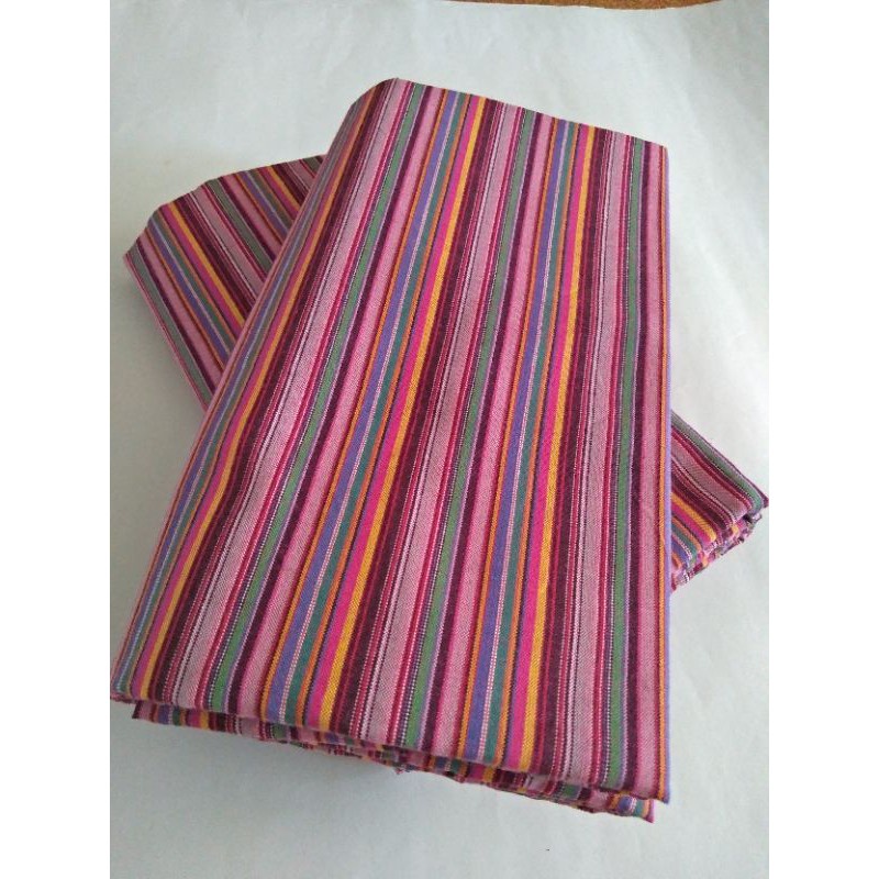 Lurik Kain Lurik kain Tenun Lurik batik - Pink Pelangi panjang 2 meter