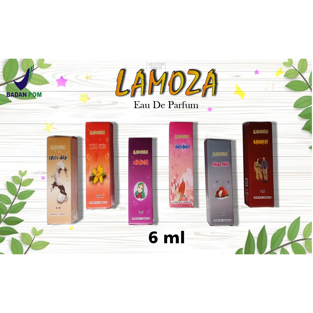 IWD Parfum LAMOZA Parfume BPOM California EDP 6ML Roll On Wangi Segar Alami Promo Murah Grosir Bisa 
