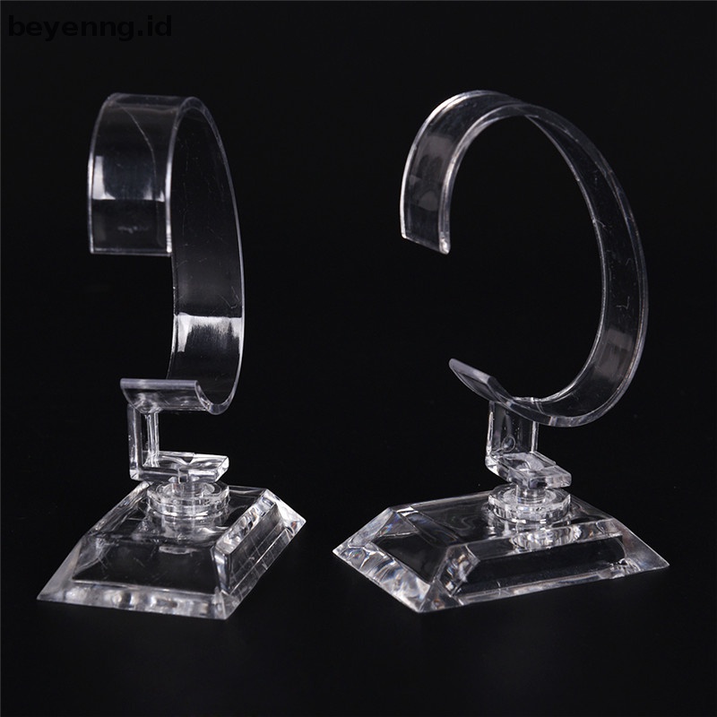 Beyen 2pcs Akrilik Bening Dilepas Gelang Perhiasan Jam Tangan Display Holder Stand Rack ID