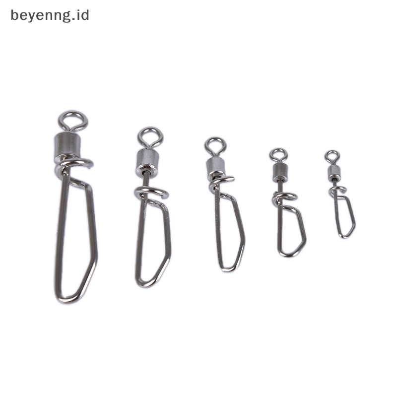 Beyen 50pcs Konektor Pancing Putar Swing Coastlock Snap Fishing Tackle2#-10# Id