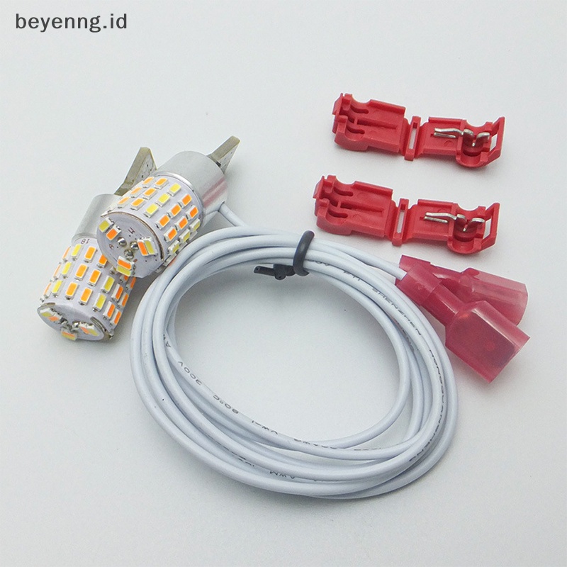 Beyen Lampu Beyen Mobil Motor LED Dual Mode T10 Signal Turn Light/Lampu Taman Warna Amber-Putih ID
