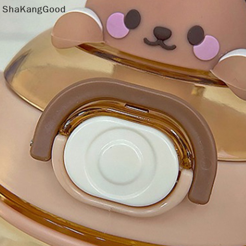 Skid 1.3L Portable Kawaii Bear Cup Tumbler Dengan Sedotan Lucu Botol Air Kapasitas Besar Mug Olahraga Luar Ruangan Minum Ketel Untuk Gadis Anak SKK