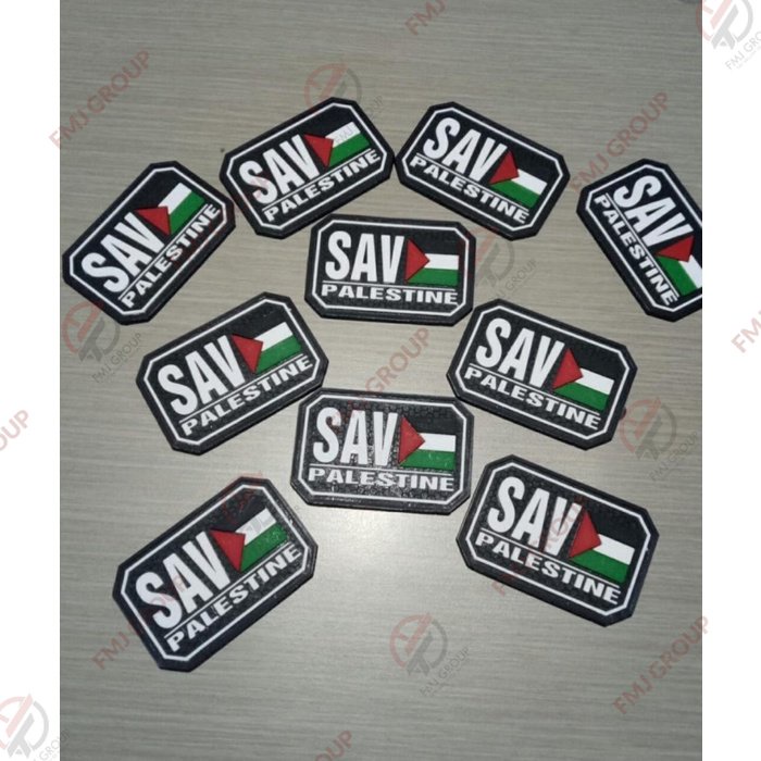 Patch Rubber Bendera Palestina, Tauhid, Save Palestine, &amp; Turkey