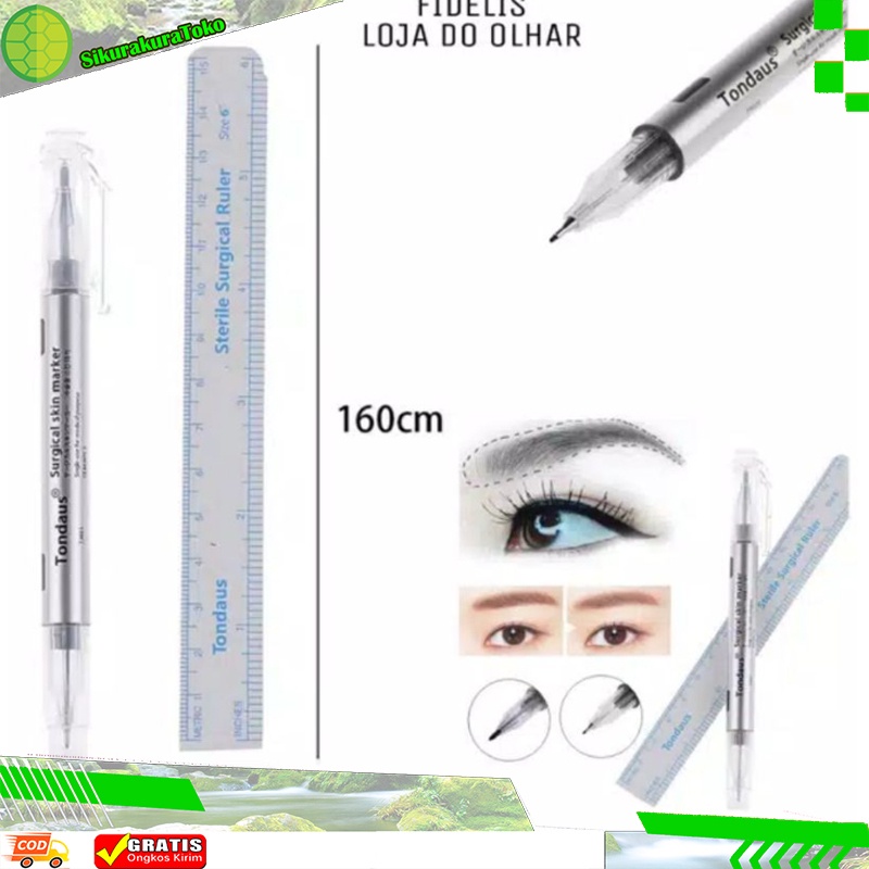 (NCS) TONDAUS Surgical Skin Marker Pen Pena Sulam Alis Anti Air Spidol Bedah Sunat Kithan Khitan 2 sisi