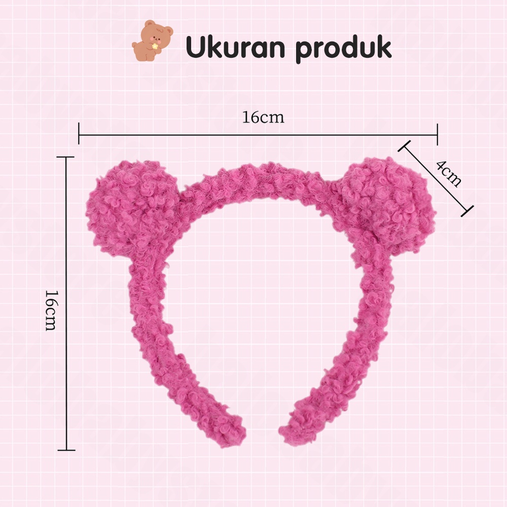 Halo Baby Bando Kartakter Telinga Beruang Bear/Bear Headband/Bandana bando handuk Aksesoris lucu