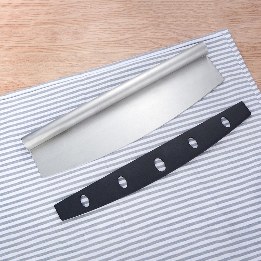 Pisau Pemotong Pizza Stainless Steel Safe Blade Rocker Cover Tajam Dengan Pizza