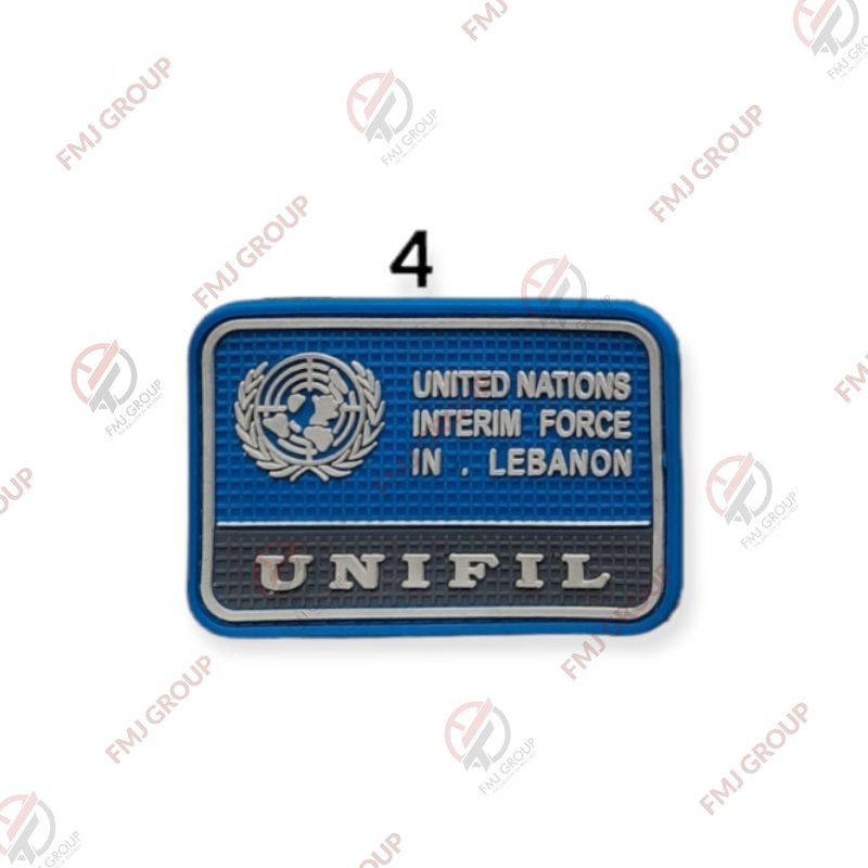 Patch Rubber Emblem Logo UN/Unifil/PBB Velcro