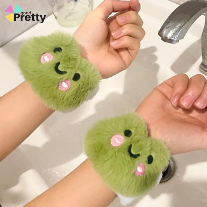 Cuci Muka Lengan Wanita Penyerapan Air Tahan Air Ban Pergelangan Tangan Olahraga Gelang Penyerap Keringat - PD