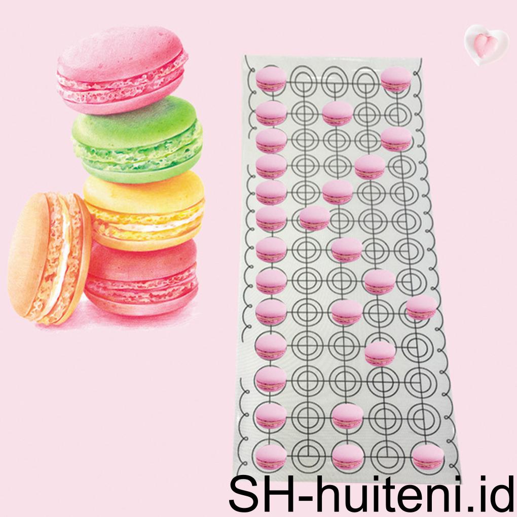 Baking Mat Silicone Anti slip Pastry Sheet Anti Lengket Motif Bulat Dessert Cake Roll Mat Bakeware