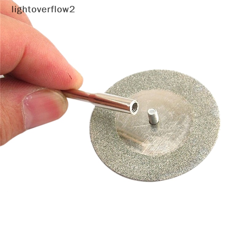 [lightoverflow2] Hot 5pcs 22mm Emery Diamond cutg blades Mata Bor+1 Mandrel Untuk Dremel Set [ID]