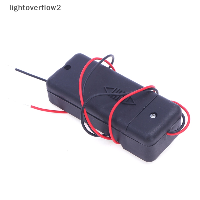 [lightoverflow2] 2aa 3V Holder Konektor Kotak Tempat Penyimpanan Saklar ON/OFF Kontrol Kawat Dengan Saklar [ID]