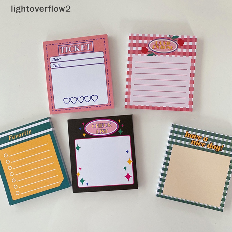 [lightoverflow2] 50lembar Jadwal Memo Pad To Do List Waktu Sticky Note Jadwal Planner Kantor [ID]