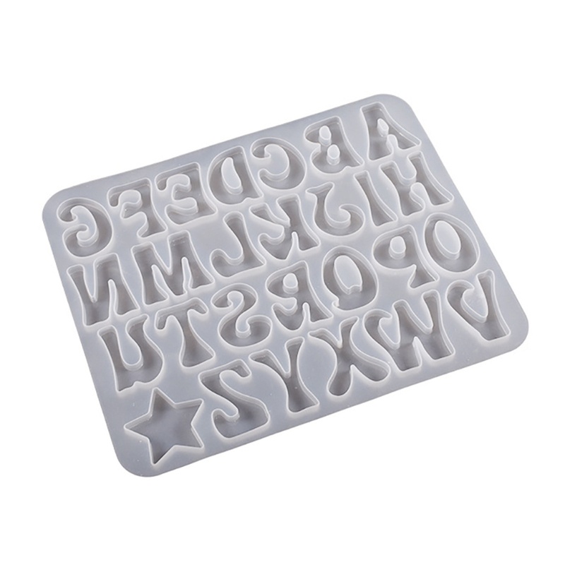 Siy Resin Gantungan Kunci Anting Cetakan DIY Alfabet Angka Casting Cetakan Perhiasan Craft Membuat Alat Untuk Membuat Ornamen Gantung
