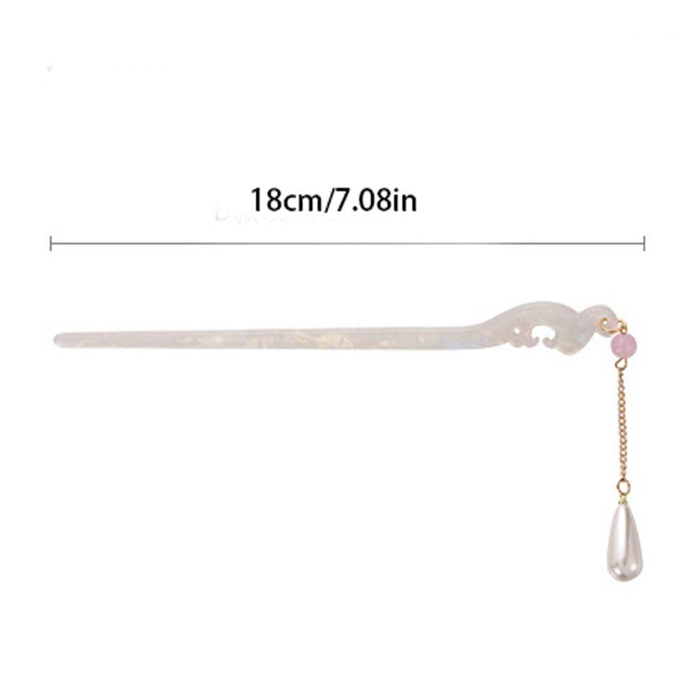 Fishstick Wanita Rambut Stik Elegan Vintage Simple Mutiara Korea Hair Clip Untuk Perempuan Gaya Kuno Dikepang Jepit Rambut Chinese Hair Fork