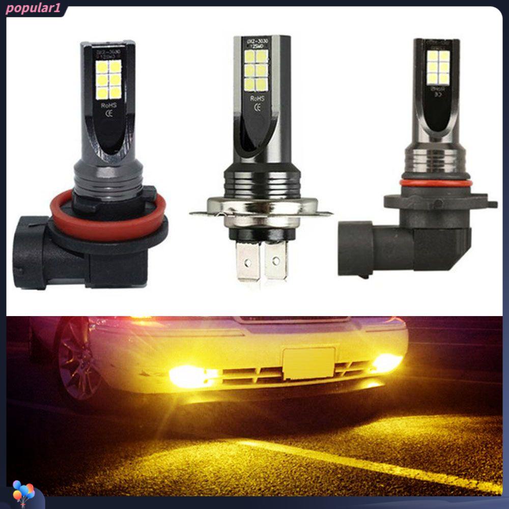 Populer 2Pcs Lampu Kabut Mobil 2Pcs LED Super Terang Hi/Low Kit Beam DRL