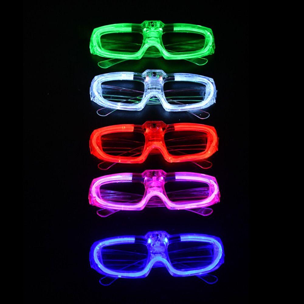 Agustinina Kacamata Bercahaya Lampu LED Mainan Anak Glow in The Dark Pesta Konser Props Party Sunglasses LED Glasses Rana Shades Glasses