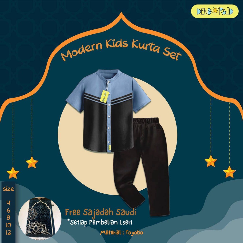 Modern Set Kurta Free Sajadah Saudi Denoora.Id