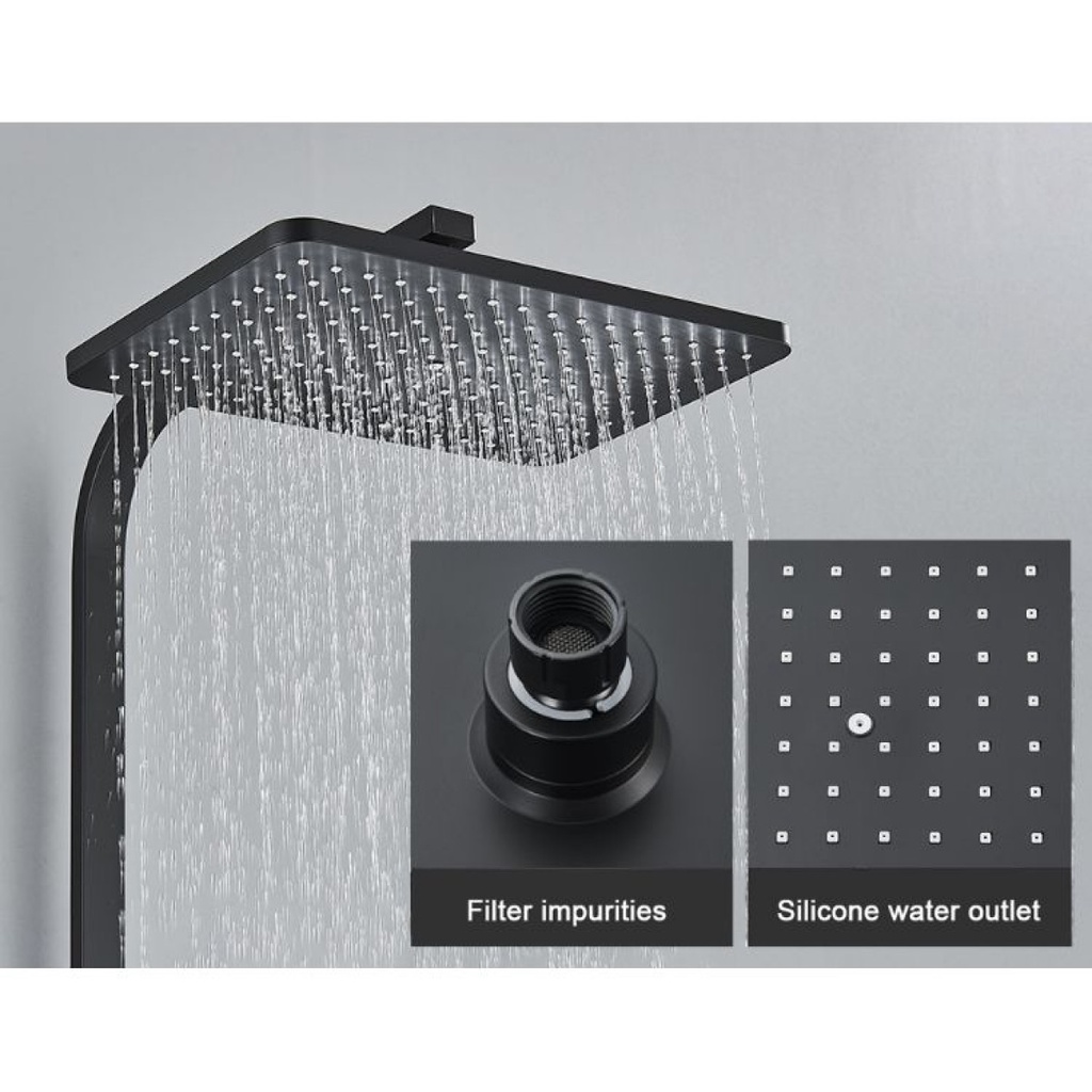 SAFLIHCAR Set Shower Mandi 3 Way Hand Spray Gun Thermostatic 4 Button - 4T