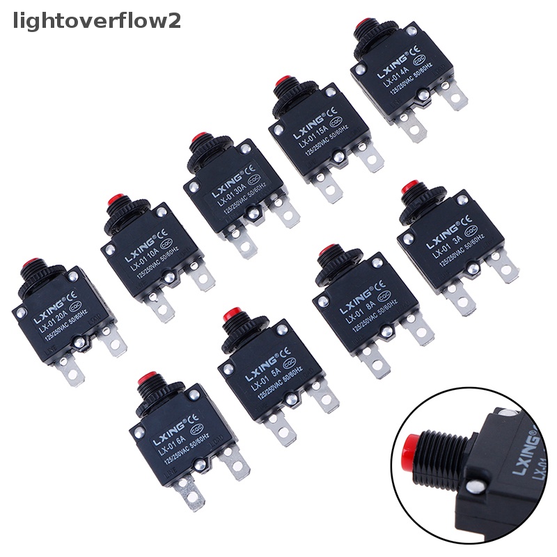 [lightoverflow2] Pemutus Arus Overload Protector Switch Fuse 3A 4A 5A 6A 8A 10A 15A 20A 30A [ID]